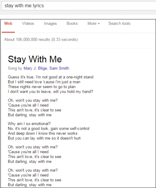song lyrics 